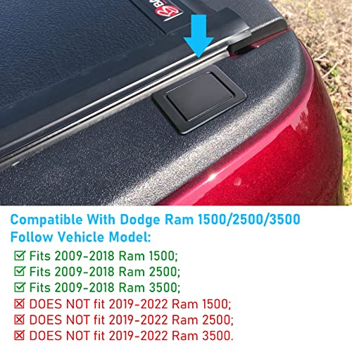 Moonlinks Bed Rail Stake Pocket Covers Compatible With Dodge Ram 1500 2500 3500 2009-2018,Ram Stake Hole Plugs,Rear Truck Tonneau Covers Stake Holes Caps Plugs Bed Rail Stake Pocket Cover (2 Pcs) #TOP1