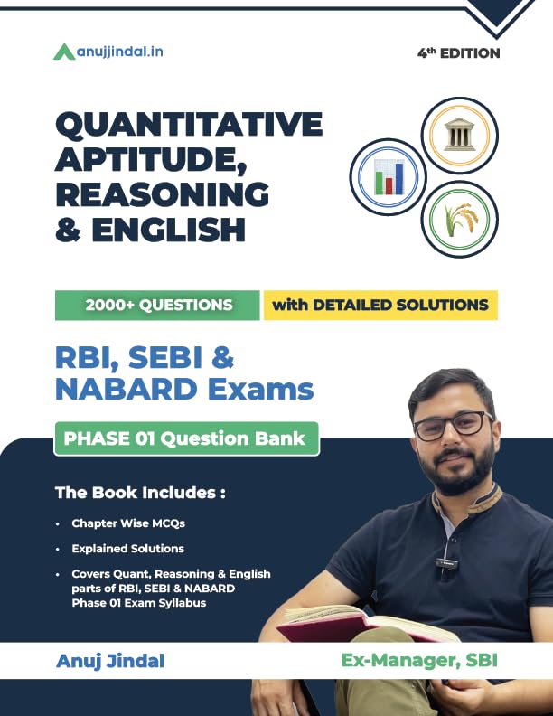 Image of RBI Grade B Phase 1 Question Book with detailed solutions of Quant, Reasoning and English by Anuj Jindal