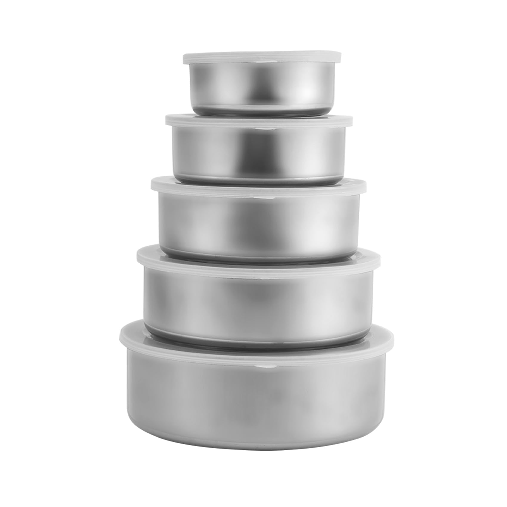 detee 5 PCS Stainless Steel Food Container Sealed Crisper Storage Lunch Box Bowls with Lids Food Storage Box Lunch Box Bowl