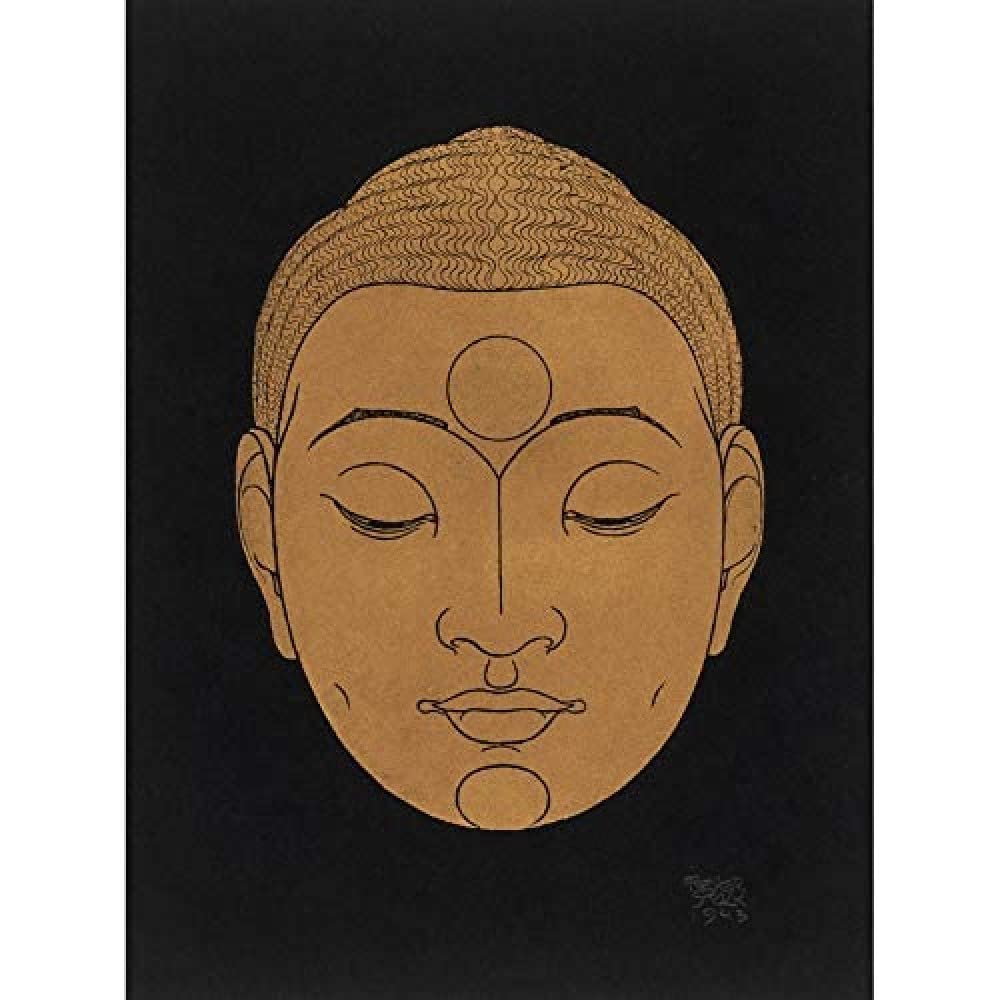 Wee Blue Coo Reijer Stolk Head Of Buddha Unframed Art Print Poster Wall Decor 12X16 Inch