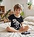 HONGTEYA Toddler Boys Clothes Kids Cotton Clothes Fun Cool Summer Short Wear in Night Size 2-7T