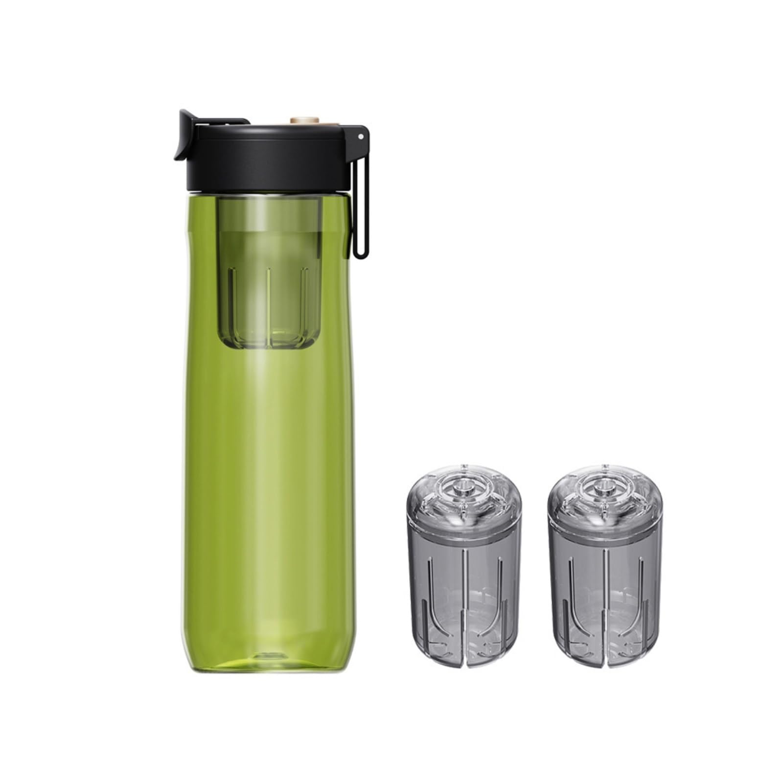 Borraccia Bottiglie d'Acqua Bottiglie d'Acqua Isolate da Viaggio Sfera Magica Tazza da tè Magnetica T Tazza d'Acqua Sportiva in plastica di Grande capacità(Green,7.5 * 8.8 * 24CM(800ML)_3)