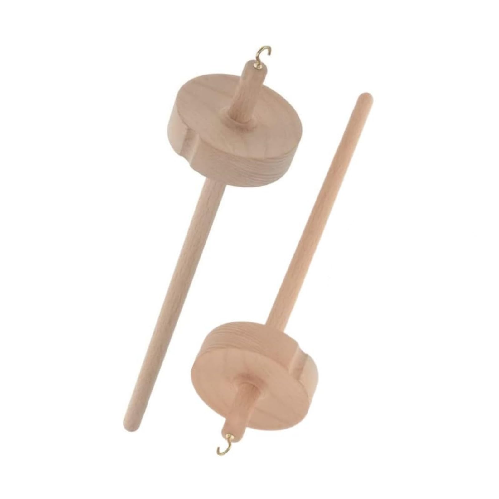 2pcs Drop Spindle Yarn Hand Spindle Wooden Weaving Spindle Whorl Yarn Spin Tool for Beginners DIY Spinning Crafts Supply