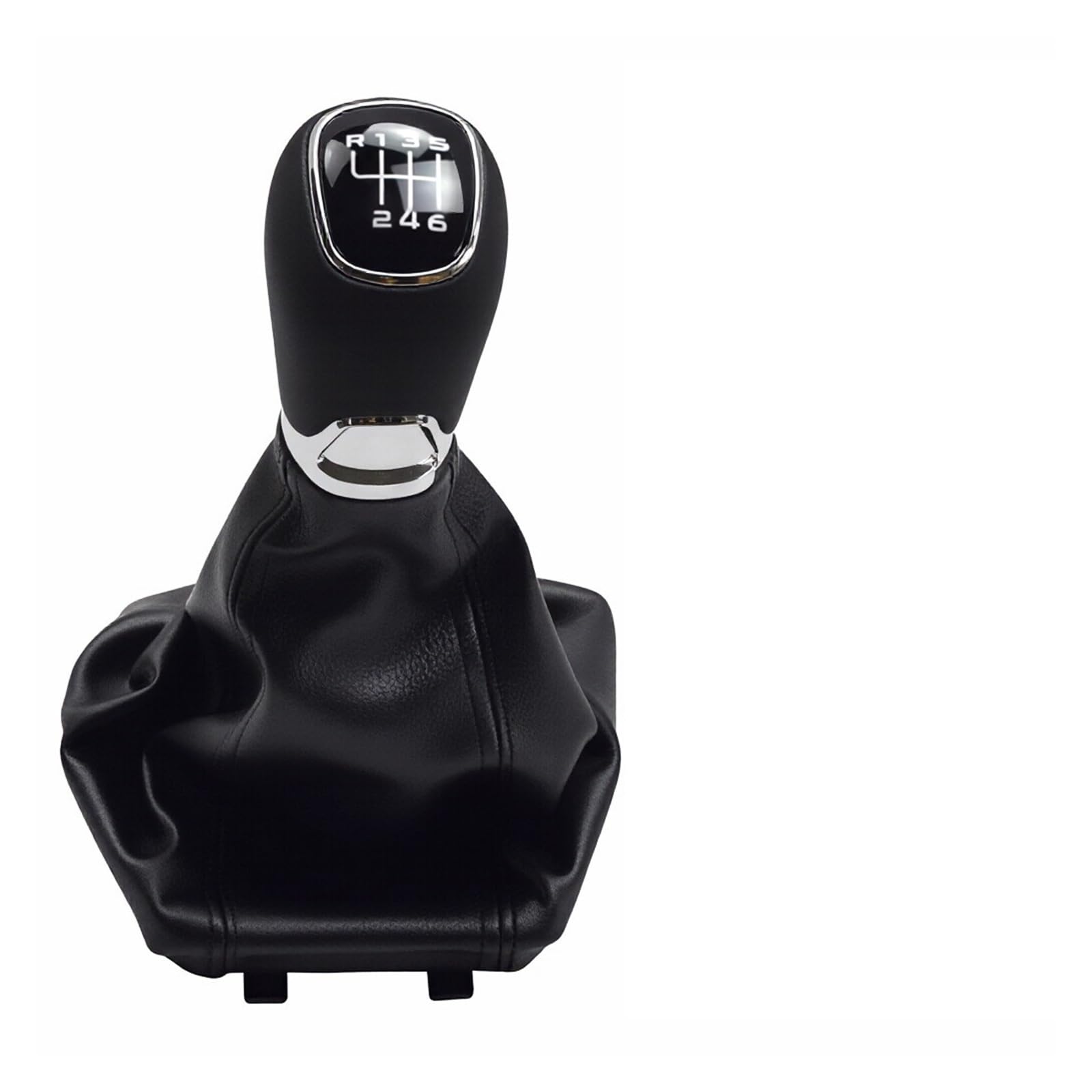 QWQAAB Manual Gear Knob Manual 5/6 Speed Gear Shift Knob PU Gaiter Boot for Skoda for Octavia A7 MK3 2014-2017 Shifter Lever(6 Speed)