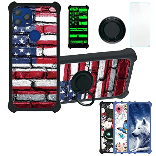 Coque PCD P63L lumineuse avec support anneau et protection écran PC+TPU