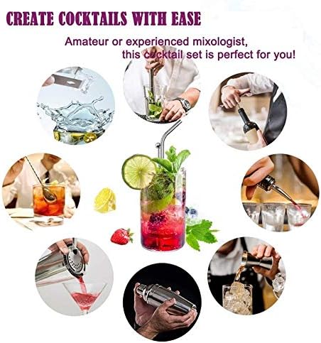 Set de Coctelera Profesional de 14 Piezas, Kit de Bartender miniatura 4