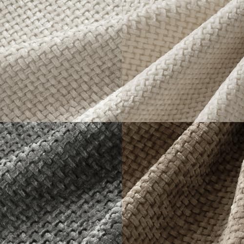 Image of MIULEE Pack of 4 Couch Throw Pillow Covers 12x20 Inch Neutral Soft Decorative Chenille Pillow Covers Farmhouse Boho Accent Cushion Covers for Mid Century Modern Spring Decor Sofa Bedroom Living Room