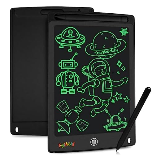 Toysbuddy Plastic Re-Writable LCD Writing Tablet Pad with Screen 21.5cm (8.5Inch) for Drawing, Playing, Handwriting Best Birthday Gifts for Adults & Kids Girls Boys, Multicolor