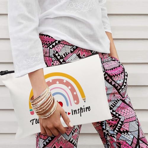 Teacher Appreciation Gifts - Teacher Makeup Bag with Zipper for Teacher Appreciation Cosmetic Bag Teacher Graduation Gifts3