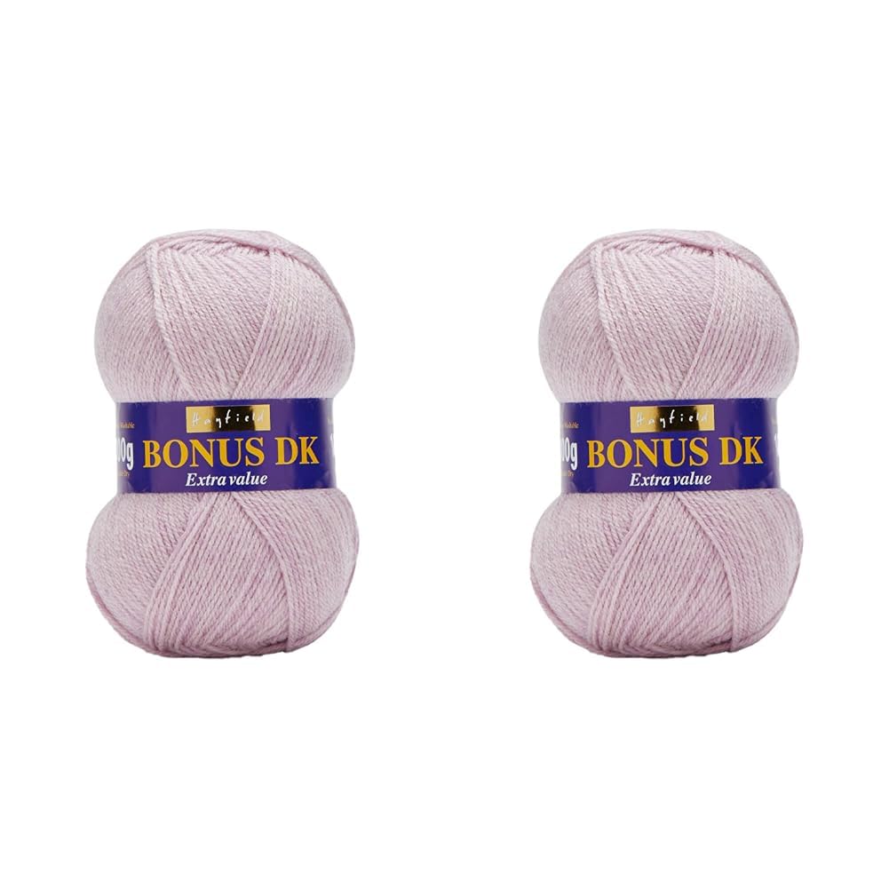 Hayfield Bonus DK Double Knitting, Mauve Marl (588), 100g by Sirdar (Pack of 2)
