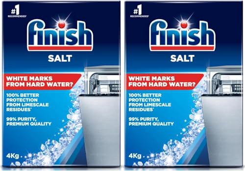 Finish Dishwasher Salt Box, 8kg, Prevents Limescale Build Up, Effective against Hard Water (Pack of 1x8kg)