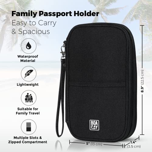 Travel Document Organizer, Family Passport Holder, Premium Wallet for Women and Men, Portable & Foldable Case for Cards… - Image 4