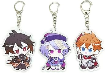 EBTY DREAMS Inc. - Set of 3 Genshin Impact Acrylic Keychain Qiqi, Zhongli, Tartaglia Childe