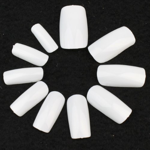 enForten 500pcs White Full Cover False Nail Salon Fake Nail