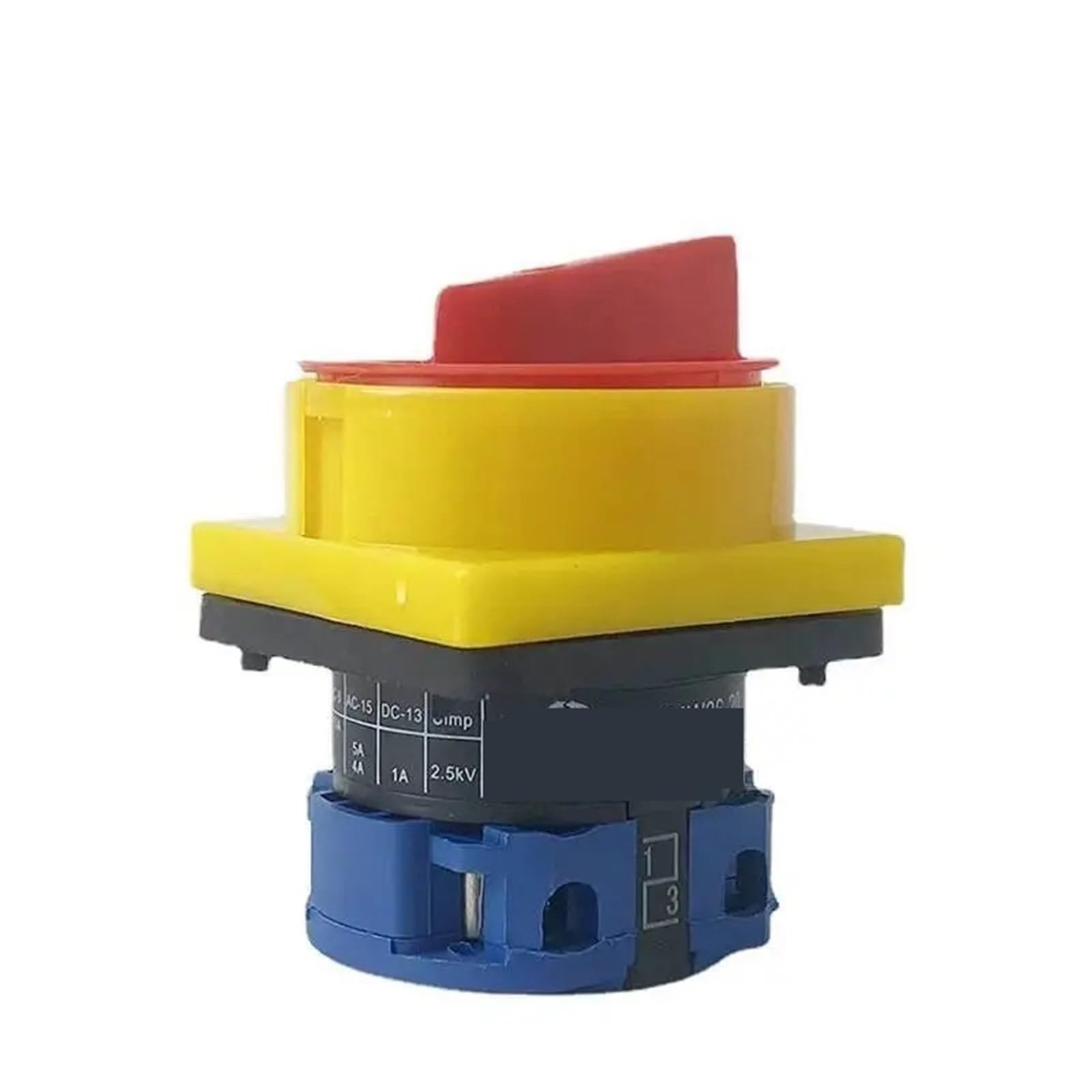Interruptor de encendido y apagado, Selector de 2 posiciones, cambio de 20A, 1 polo, bloqueo de almohadilla, interruptores giratorios de cámara principal, YMW26-20 de parada de emergencia/1GS, 1 Uds.