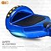 cho New Hoverboard Electric Smart Self Balancing Scooter with Built-in Wireless Speaker 6.5“ LED Wheels and Side Lights Safety Certified (Chrome Blue)