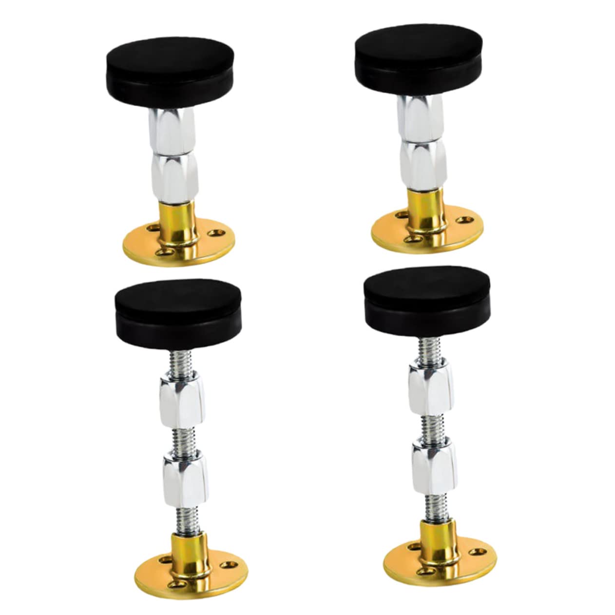 Zerodeko 4pcs Bedside Anchor Bed Support Bed Stoppers for Headboard Bed Frame Anti- Shake Tool Headboard Stopper Headboards Adjustable Bed Stoppers Wall Plug Stainless Steel Telescopic
