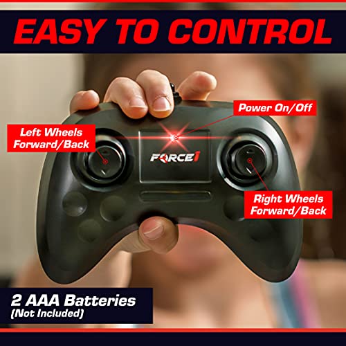 Force1 Cyclone Led Remote Control Car For Kids - Double Sided Fast Rc Car With Bright Led Tires, Off-Road Crawler Rc Stunt Car 360 Flips, Spins, Drifts; 2.4Ghz Remote Control, 2 Rechargeable Batteries #TOP3
