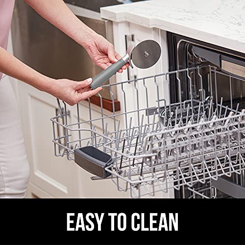 Gorilla Grip Large Pizza Cutter Wheel, 9 Inch, Sharp Stainless Steel Blade, Rust Resistant, Comfort Handle, Thumb Guard Protection, Slice Thick Or Thin Pizzas, Pie Crust, Pastries In Seconds, Gray #TOP7