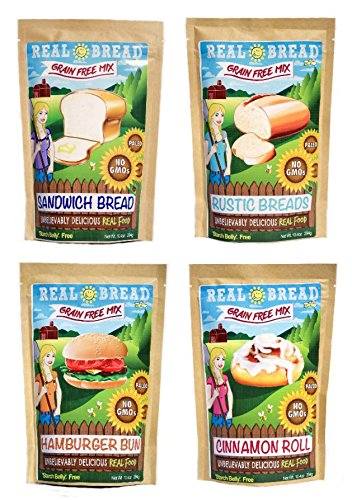 Paleo-Keto Friendly-Grain Free Bread Mix - Variety 4 PK - 10.2 oz each