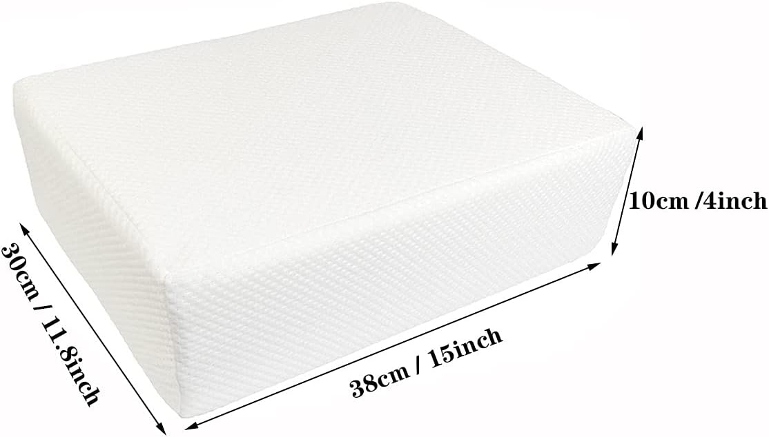 The Cube Memory Foam Square Pillow for Side Sleepers, Ergonomic Support Cervical Pillow Head Cushion,for Neck and Shoulder Pain Relief,Thicker Bed Pillow (15''x12''x4'') - Image 2