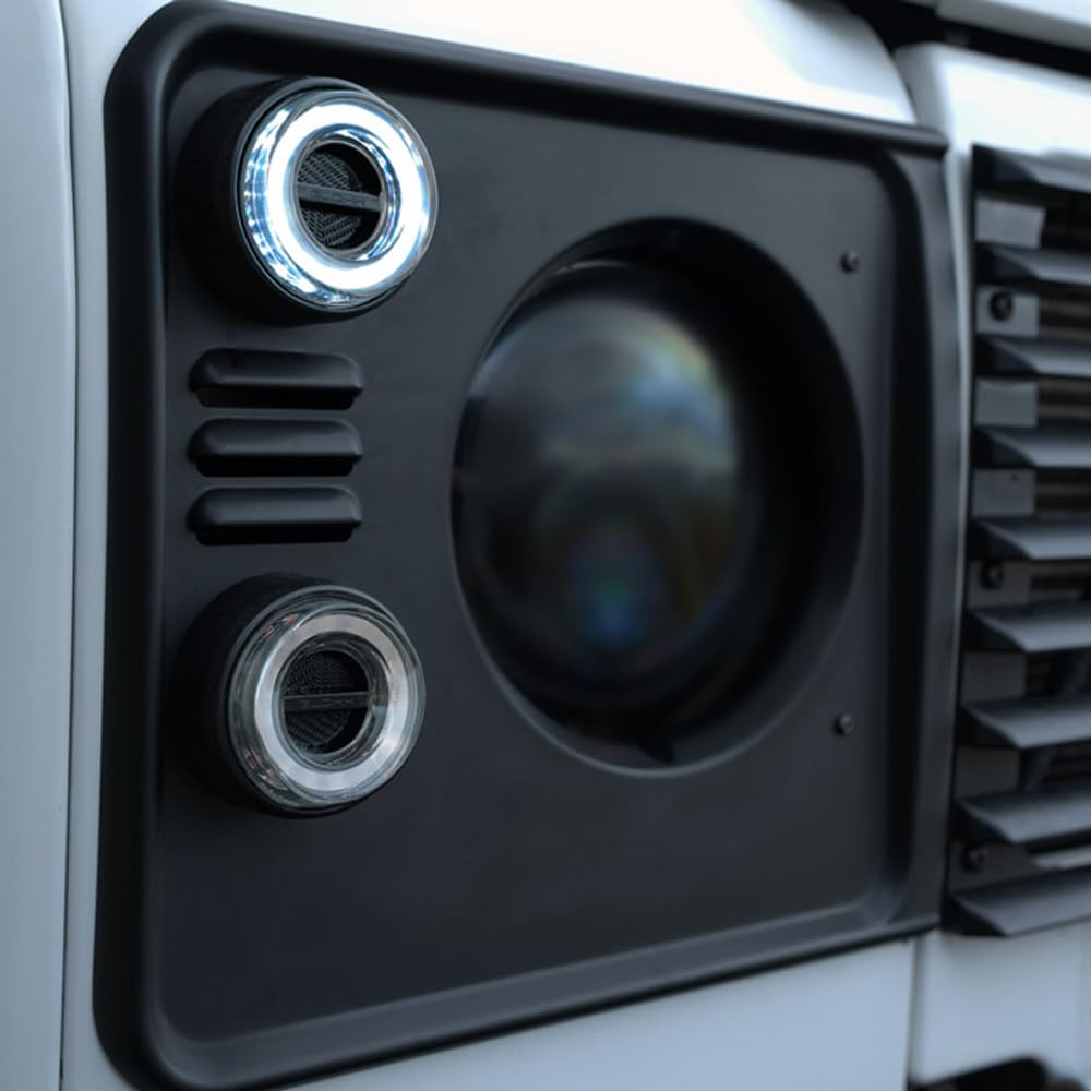 Glohh Światła przednie LED GL-2 kompatybilne z Landrover 90/110 1983-1990 & Defender (LD) 1990-2016 - Przezroczyste (4-częściowe)