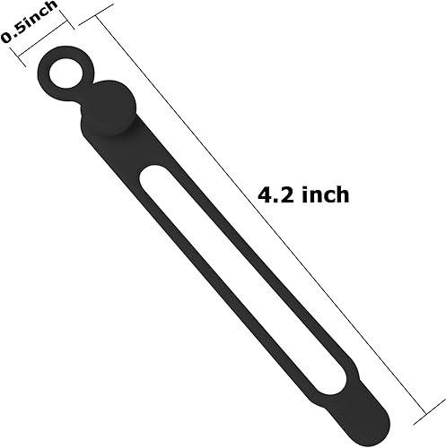 Miniatura 2 de Nearockle 16 correas de silicona para cables, organizador de alambre para empaquetar auriculares, cargador de teléfono, cables de computadora,