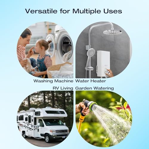 H&G Lifestyles Filtro de manguera de jardín con inhibidor de calcio y ablandador de agua en línea miniatura 7