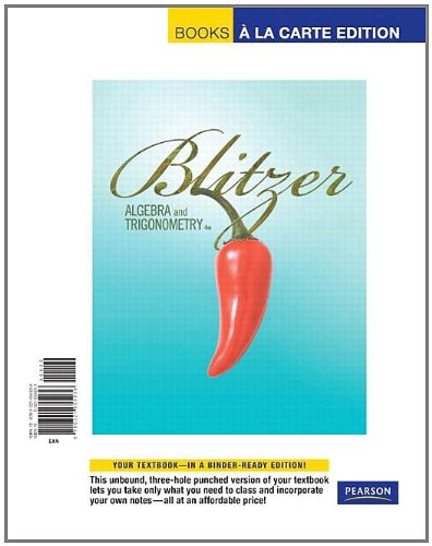 Algebra and Trigonometry: Books a La Carte Edition