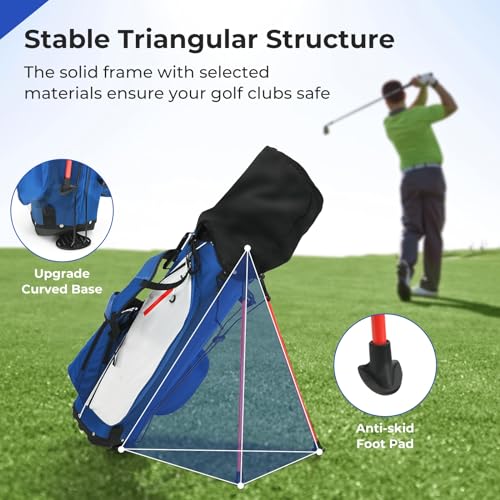 Miniatura 7 de Lifezeal Juego De Golf Completo Para Hombre, Juego De Palos De Golf Portátil Para Diestros, Bolsa Trípode Con 7 Compartimentos, Putter, 3 Maderas: Driver 1, Fairway 3, Hybrid 4, 5 Hierros: 6, 7, 8, 9