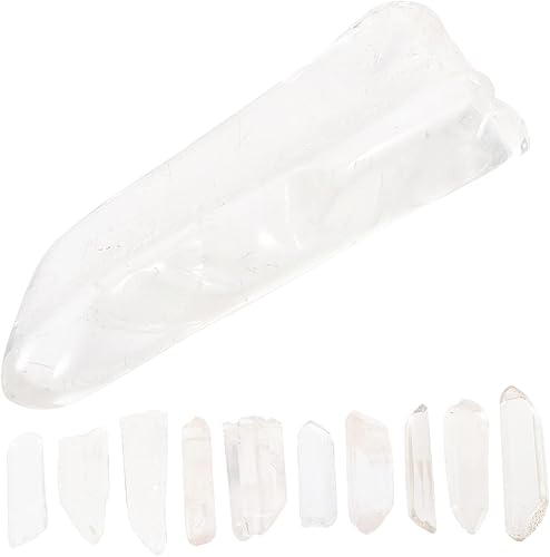 Miniatura 5 de Garneck 40 piezas de Columna de cristal blanco La Varita Piedras de palma Varita de cristal transparente Decoración de cristal Vogel Columnas de