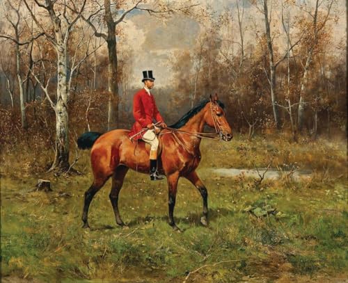 A Parforce Rider in the Forest (1890) 20x16 UnFramed Art Print Poster Ready for Framing by Tadeusz Ajdukiewicz