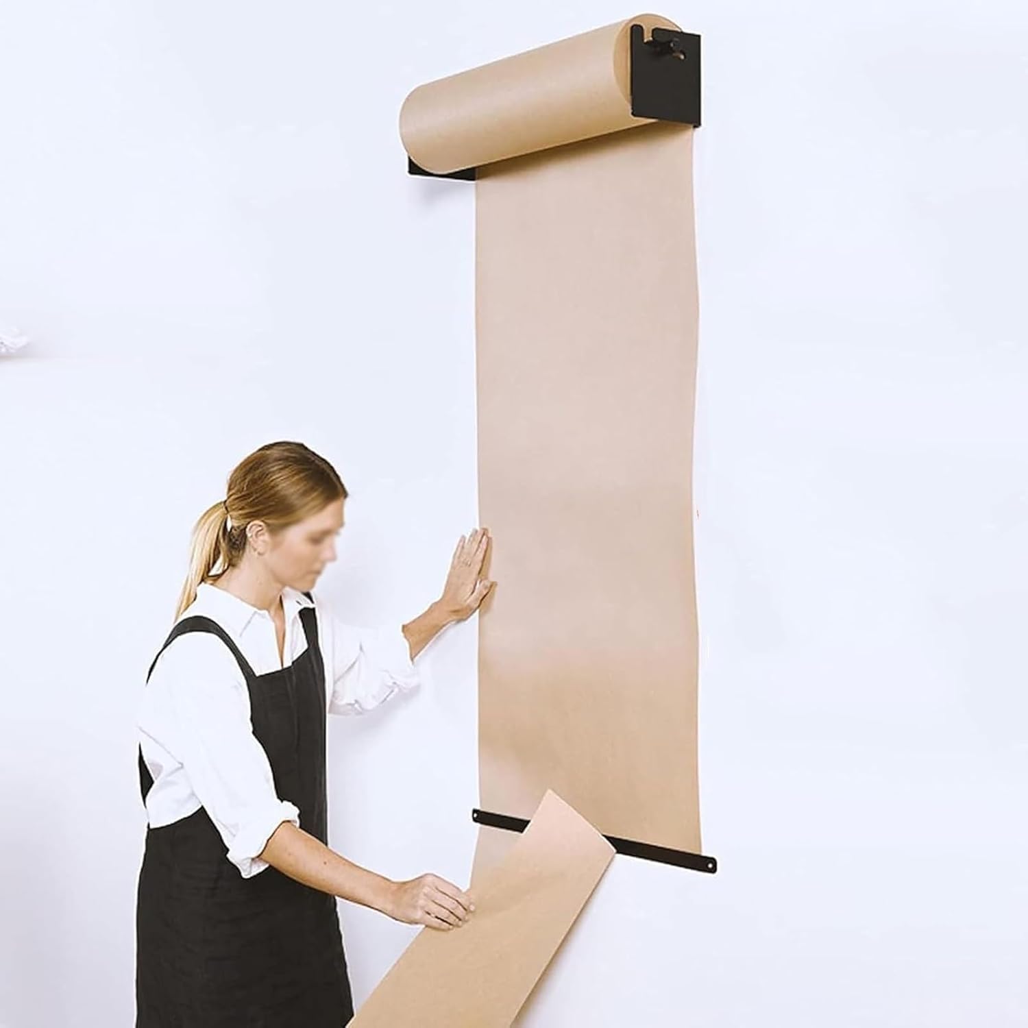 HTTGDGDH Bulletin Board Paper Kraft Paper Roll Holder, Paper Roll Cutter Children Graffiti Scroll, For Restaurant Menu/Phone Numbers/Reminders For Craft Poster Art Paper Roll Chri,67cm/26.4in Wide
