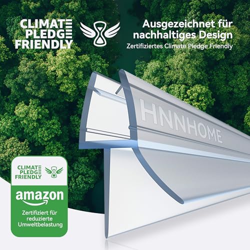 MNNHOME Bad Duschwand Türdichtung für 4–6 mm gerades/gebogenes Glas für einer Lücke von bis zu 20 mm