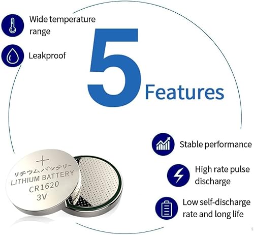 Miniatura 2 de Cotchear Pilas de monedas CR1620 3V botón electrónico batería de litio CR1620 DL1620 5009LC para reloj juguete remoto