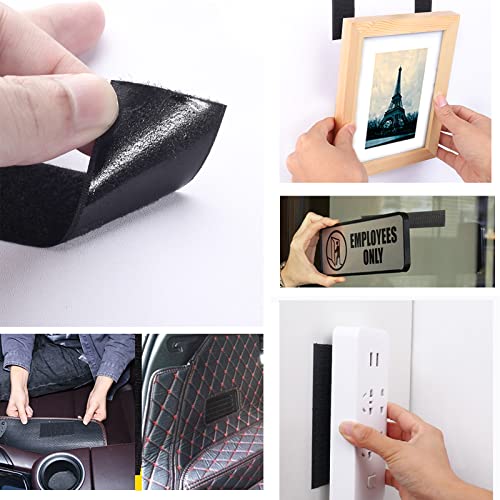 Heavy Duty Hook Loop Strips With Adhesive, 30 Pairs Strips With Double Sided Adhesive, Interlocking Tape Mounting Tape For Office Home (1 X 3.9 Inch ） #TOP3