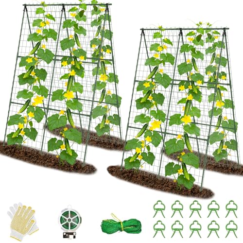 Lot de 2 treillis de concombre pour parterre surélevé 81.3x121.9 cm