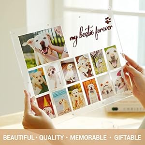 LOOKEY Acrylic Dog Picture Frame, Pet Keepsake Frame, Pet Memorial Gift for Loss of Dog, Dog Photo Collage Frame, Pet Lovers, Cats, Pet Loss Gifts, Puppy Frame LOOKEY Acrylic Dog Picture Frame Pet Keepsake Frame Pet Memorial Gift for Loss of Dog Dog Photo Collage Frame Pet Lovers Cats Pet Loss Gifts Puppy Frame