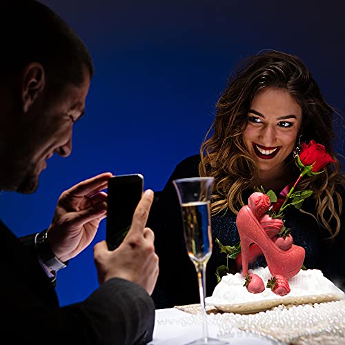Image of Sakolla High Heel Shoe Chocolate Molds, 3D Shoe Candy Molds Large Thick Soled Stiletto Molds with 4 Clips Cake Decoration for Wedding Birthday Party Baking Pastry Tool