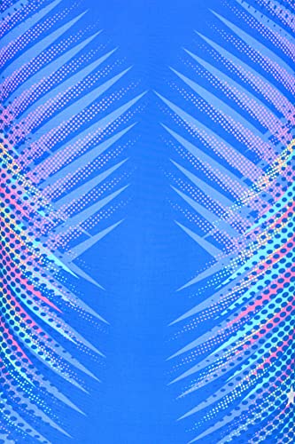 Destira Tiger Stripe Gymnastics Leotard For Girls, Blue With Colorful Design, Soft Comfortable Fabric Athletic Wear, Adult Small #TOP2