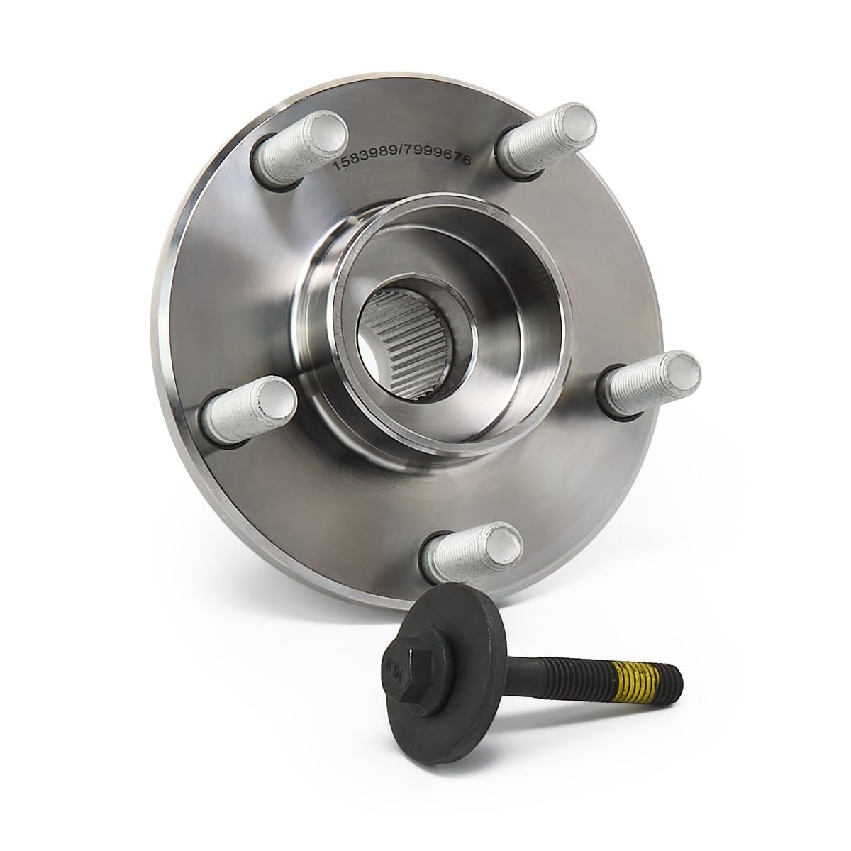RIDEX 654W0066 Kit de roulement de roue Avant Gauche Avant Droite Roulement de roue intégré au moyeu de roue avec bague magnétique intégré avec bague ABS avec vis Compatible avec FORD