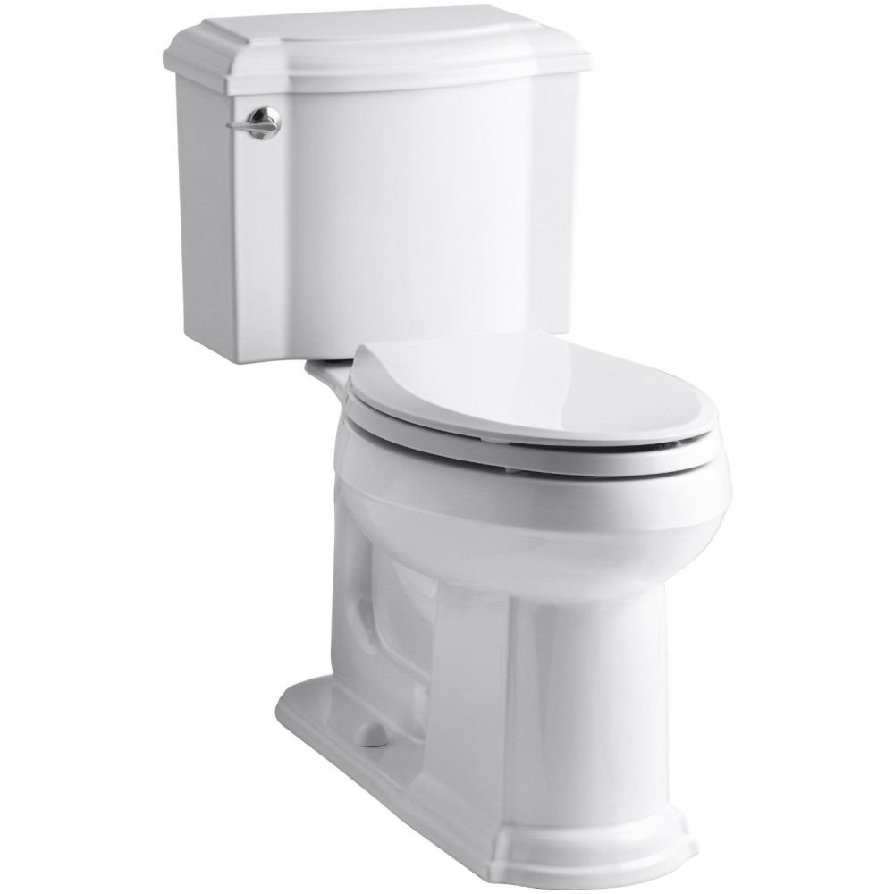 KOHLER3837-0 Devonshire Comfort Height Two-piece elongated 1.28 gpf chair height toilet