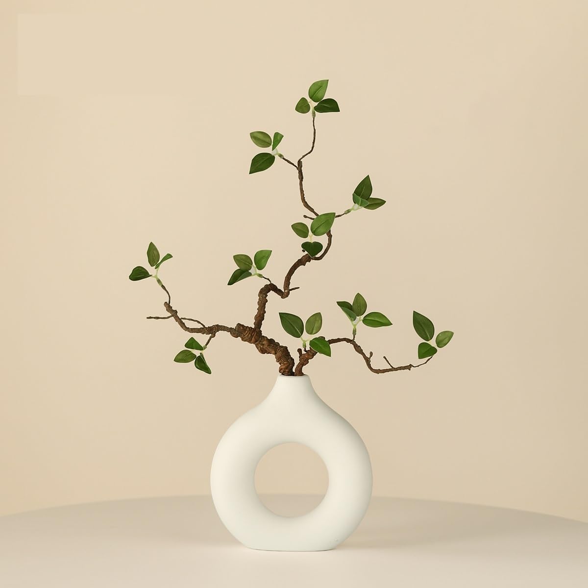 Fiori artificiali Simulazione di piante verdi Decorazione for soggiorno Ufficio Arredamento Vaso in ceramica Fiore finto(M)
