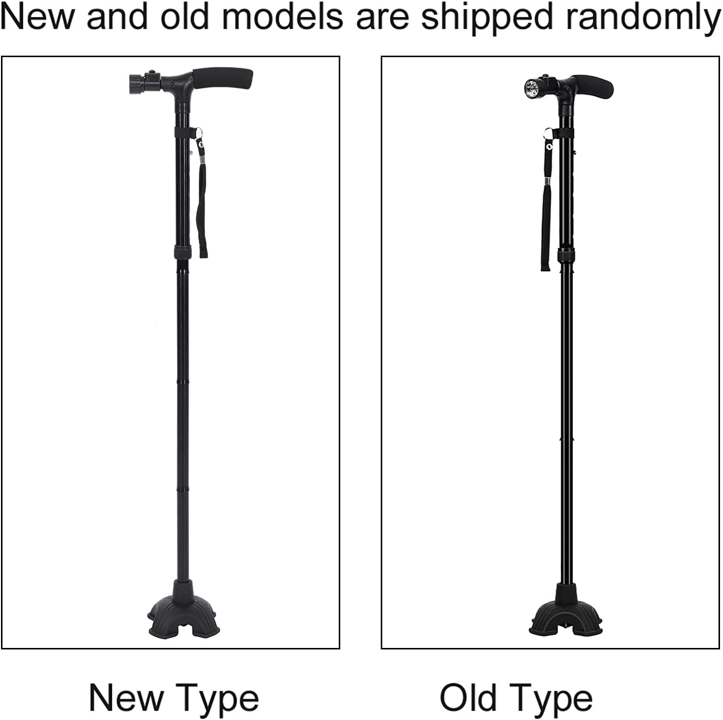 Foldable Walking Stick, Self Standing Folding Walking