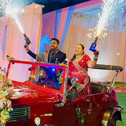 Image of Handheld Sparkler Pyro Gun, Plastic Cold Pyro Gun For Private Parties, Functions Pubs Events All Kind Of Celebrations (Pyro Gun, Battey & Pyro Not Included), Black