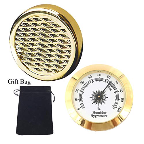 Cigar Hygrometer - Cigar Humidifier - Precision Round Adjustable Point Hygrometer for Cigar Humidor Cigar Box/Cigar Cabinet Cigar Accessories