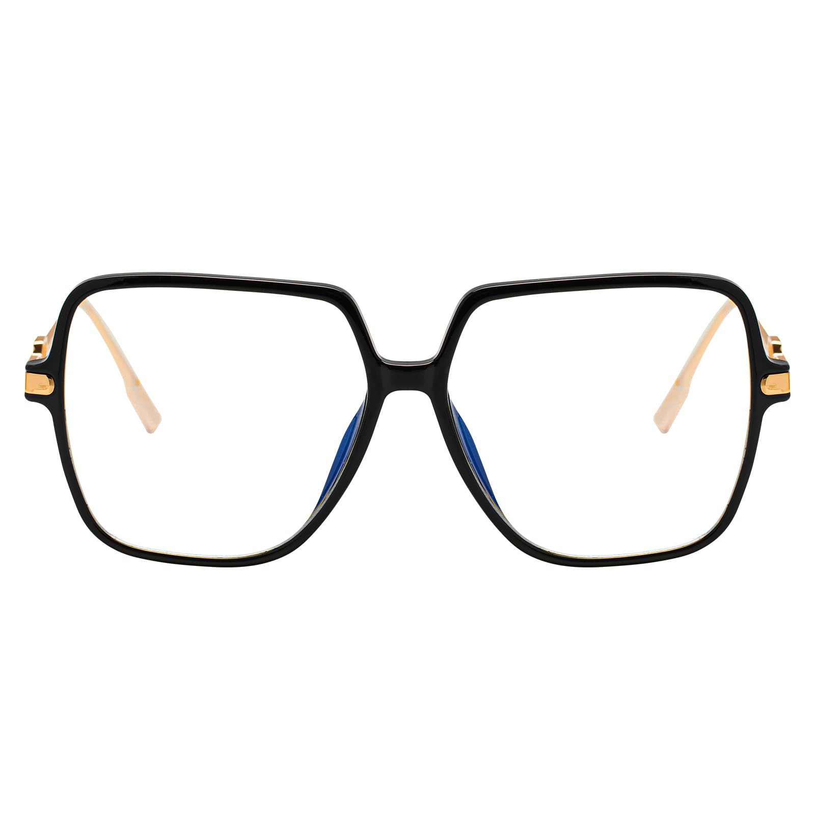 KAEOISFU Oversized Square Reading Glasses for Women Fashion Large Blue Light Blocking Readers
