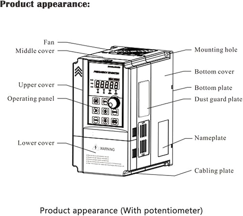 Miniatura 7 de ATO Entrada VFD 110V 220V Salida trifásica 3hp, salida monofásica VFD de 120V, entrada monofásica de 110V, salida 1 fase o trifásica 220V VFD, 3hp
