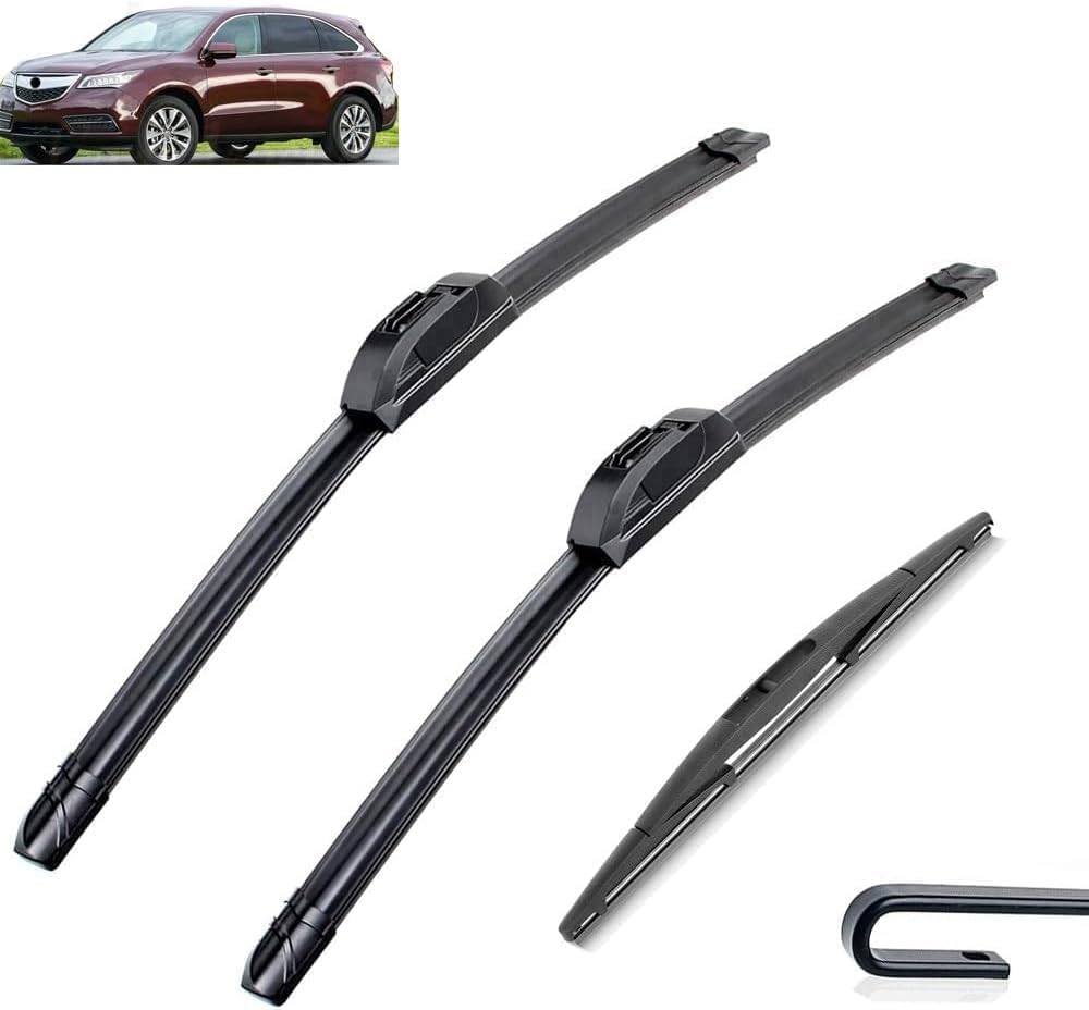 ANYANH Car Windscreen Wipers for ACURA MDX 2007-2016, All-Weather Performance Front Rear Wiper Blades Set Wipers Replacement Kit