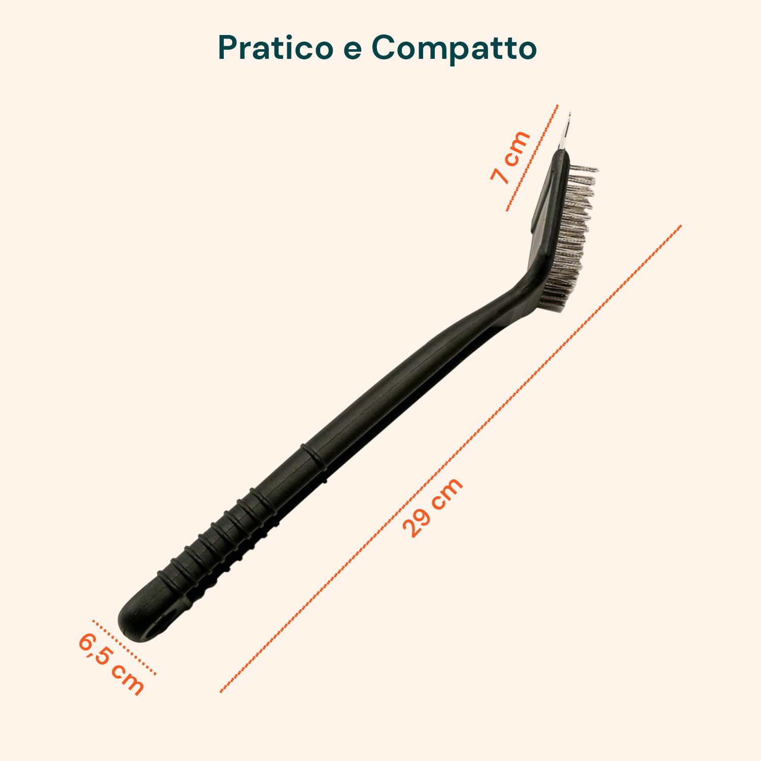 Avilia Spazzola Barbecue con Raschietto – Spazzola BBQ in Acciaio con Manico Ergonomico in PP, Accessori Barbecue per Pulizia Griglia, Lunghezza 29 cm